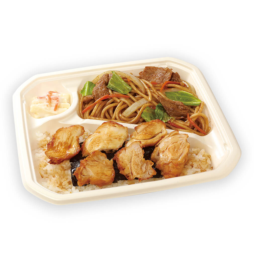 とり弁&焼そば